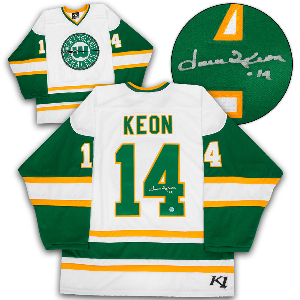 Dave Keon SignedNew England Whalers Throwback Jersey product image 1, provided for visual reference and product detail review