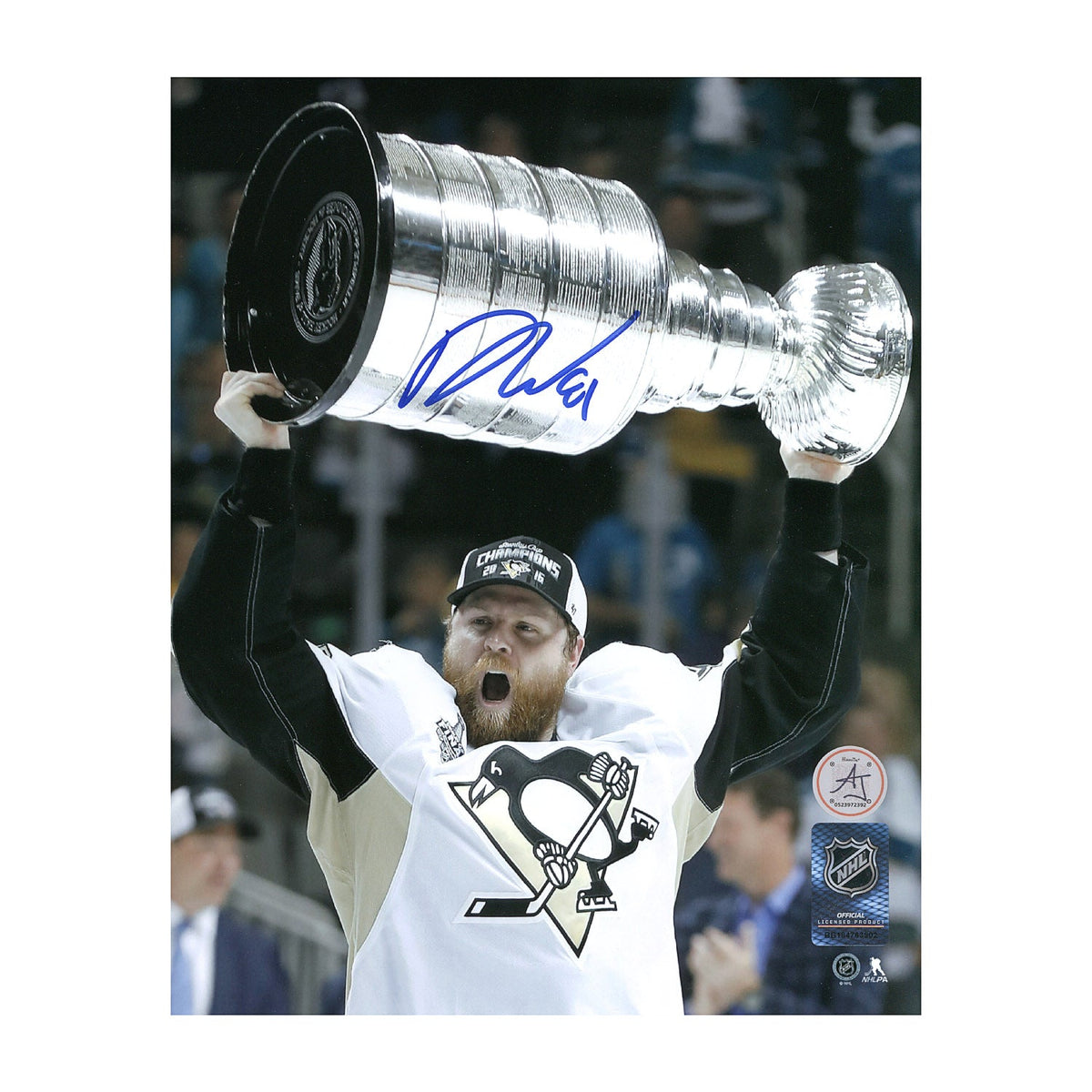 Phil Kessel Autographed Pittsburgh Penguins 2016 Stanley Cup 8x10 Photo product image 1, provided for visual reference and