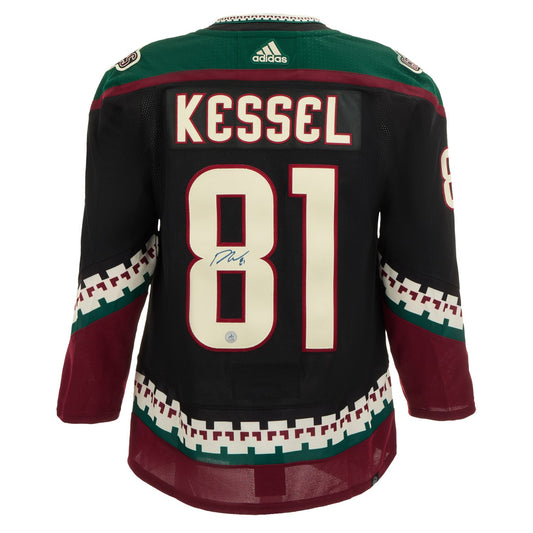 Phil Kessel Signed Arizona Coyotes Black Kachina adidas Jersey product image 1, provided for visual reference and product