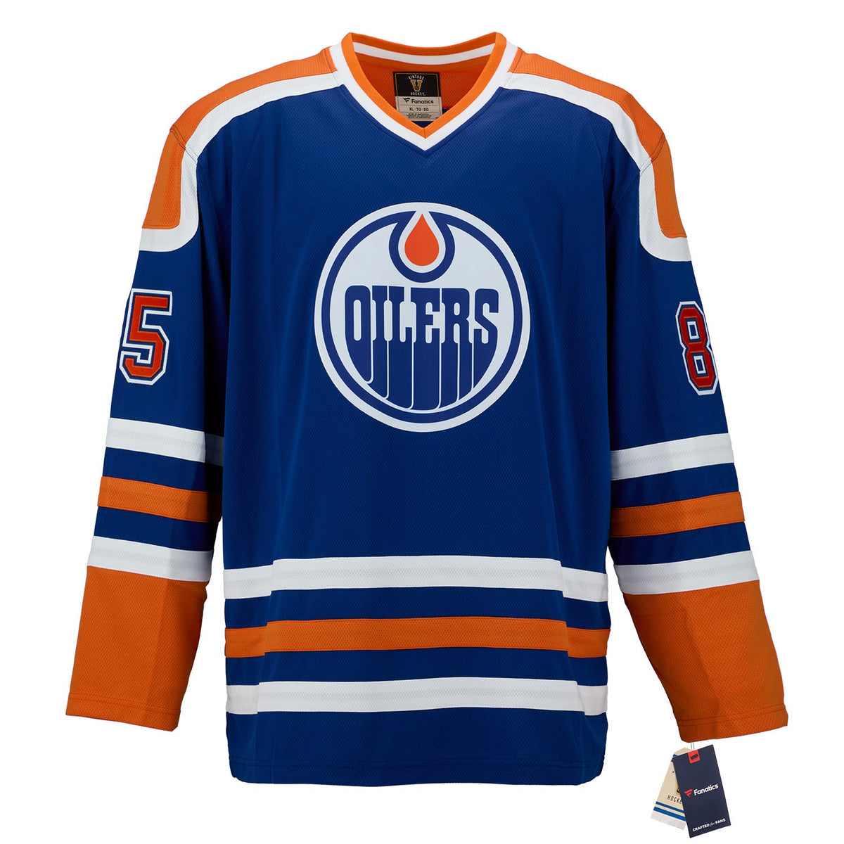 Petr Klima Autographed Edmonton Oilers Fanatics Throwback Jersey product image 2, provided for visual reference and product