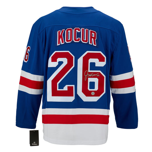 Joey Kocur Signed New York Rangers Fanatics Breakaway Jersey product image 1, provided for visual reference and product