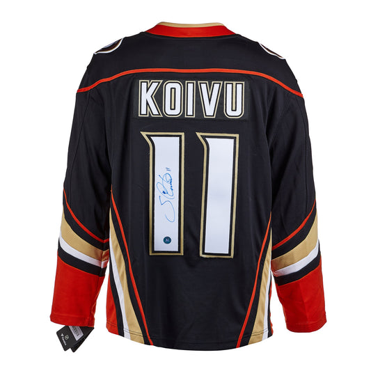 Saku Koivu Autographed Anaheim Ducks Fanatics Breakaway Jersey product image 1, provided for visual reference and product