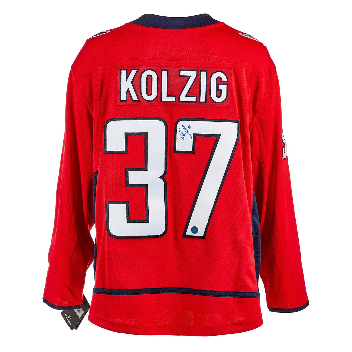 Olaf Kolzig Autographed Washington Capitals Fanatics Breakaway Jersey product image 1, provided for visual reference and
