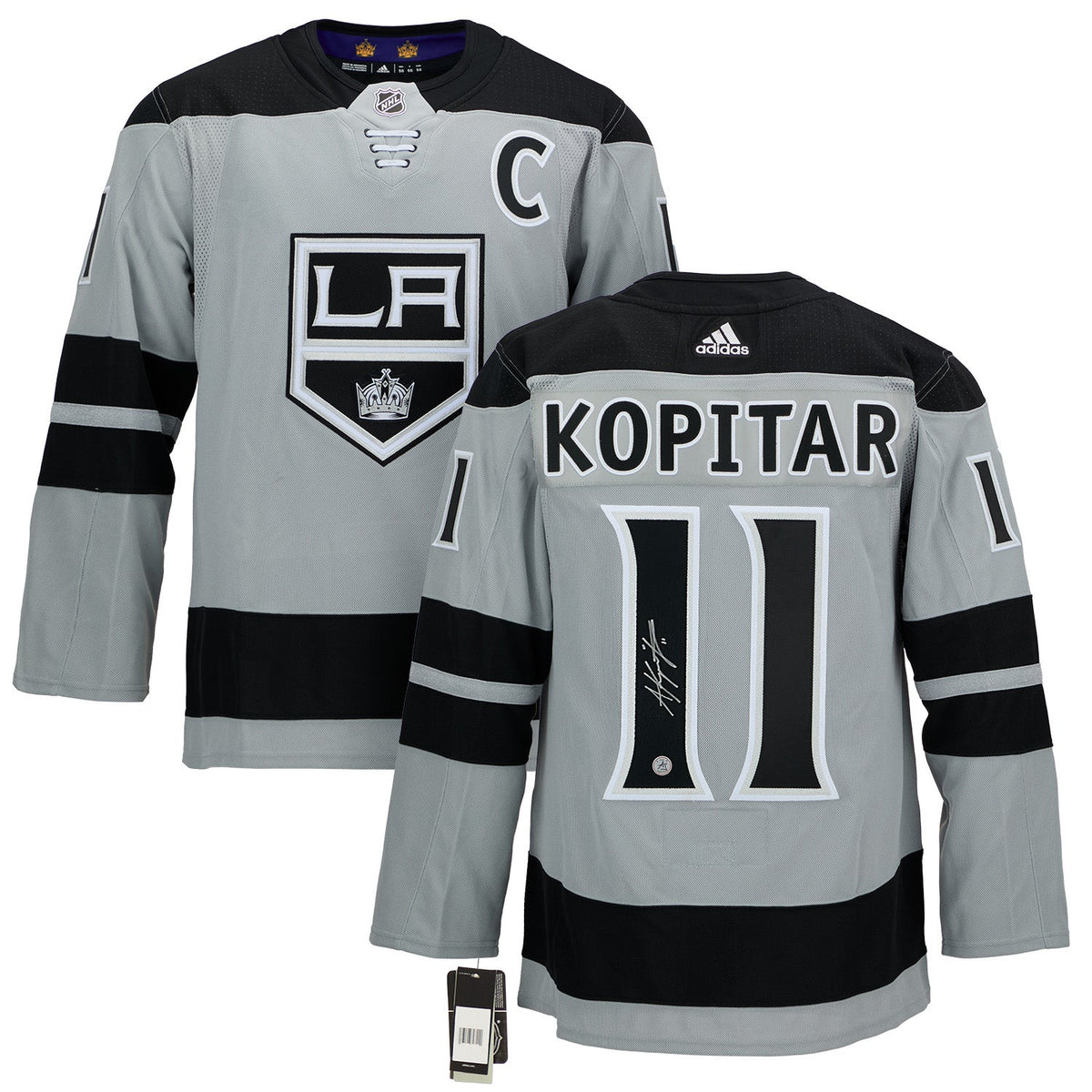 Anze Kopitar Signed Los Angeles Kings Alternate adidas Jersey product image 3, provided for visual reference and product