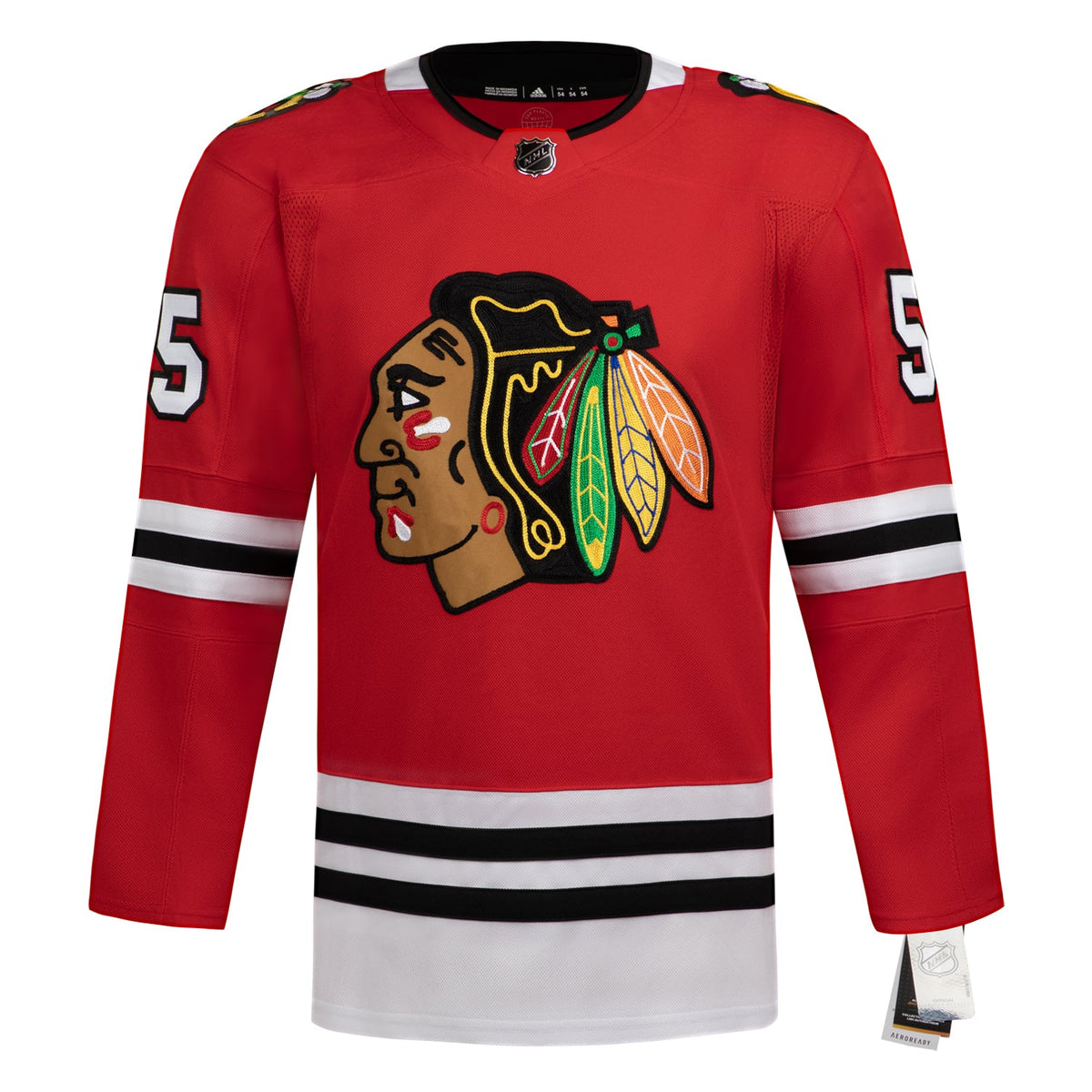 Kevin Korchinski Autographed Chicago Blackhawks Red adidas Jersey product image 2, provided for visual reference and product
