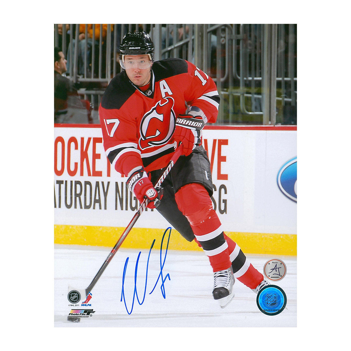 Ilya Kovalchuk Autographed New Jersey Devils Puck Rush 8x10 Photo product image 1, provided for visual reference and product