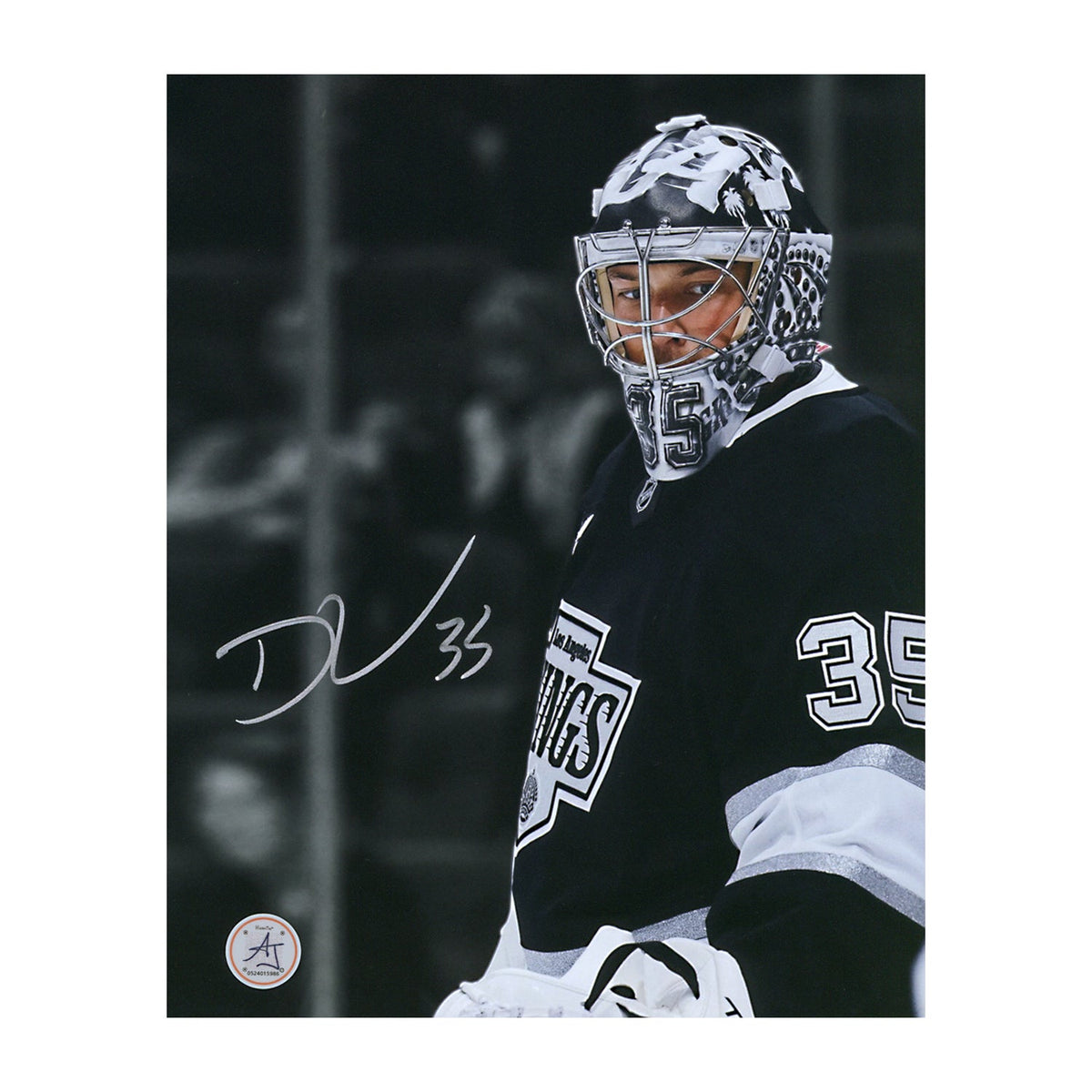 Darcy Kuemper Signed Los Angeles Kings Goalie Mask Profile 8x10 Photo product image 1, provided for visual reference and