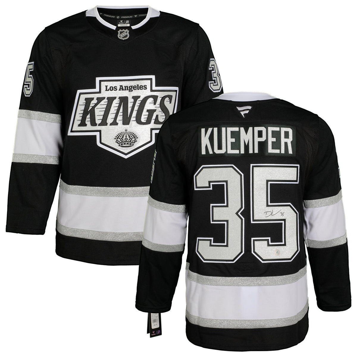 Darcy Kuemper Signed Los Angeles Kings Fanatics Premium Jersey product image 3, provided for visual reference and product