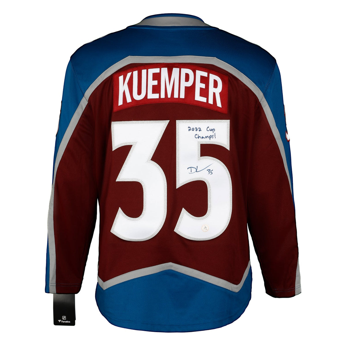 Darcy Kuemper Signed Colorado Avalanche Fanatics Breakaway Jersey with Cup Note product image 1, provided for visual