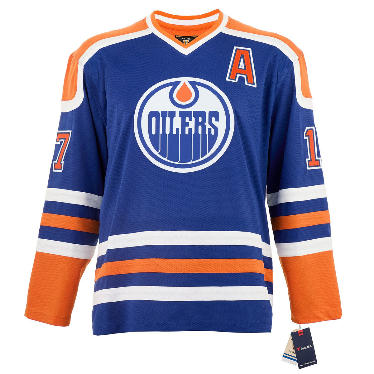 Jari Kurri Autographed Edmonton Oilers Fanatics Throwback Jersey product image 2, provided for visual reference and product