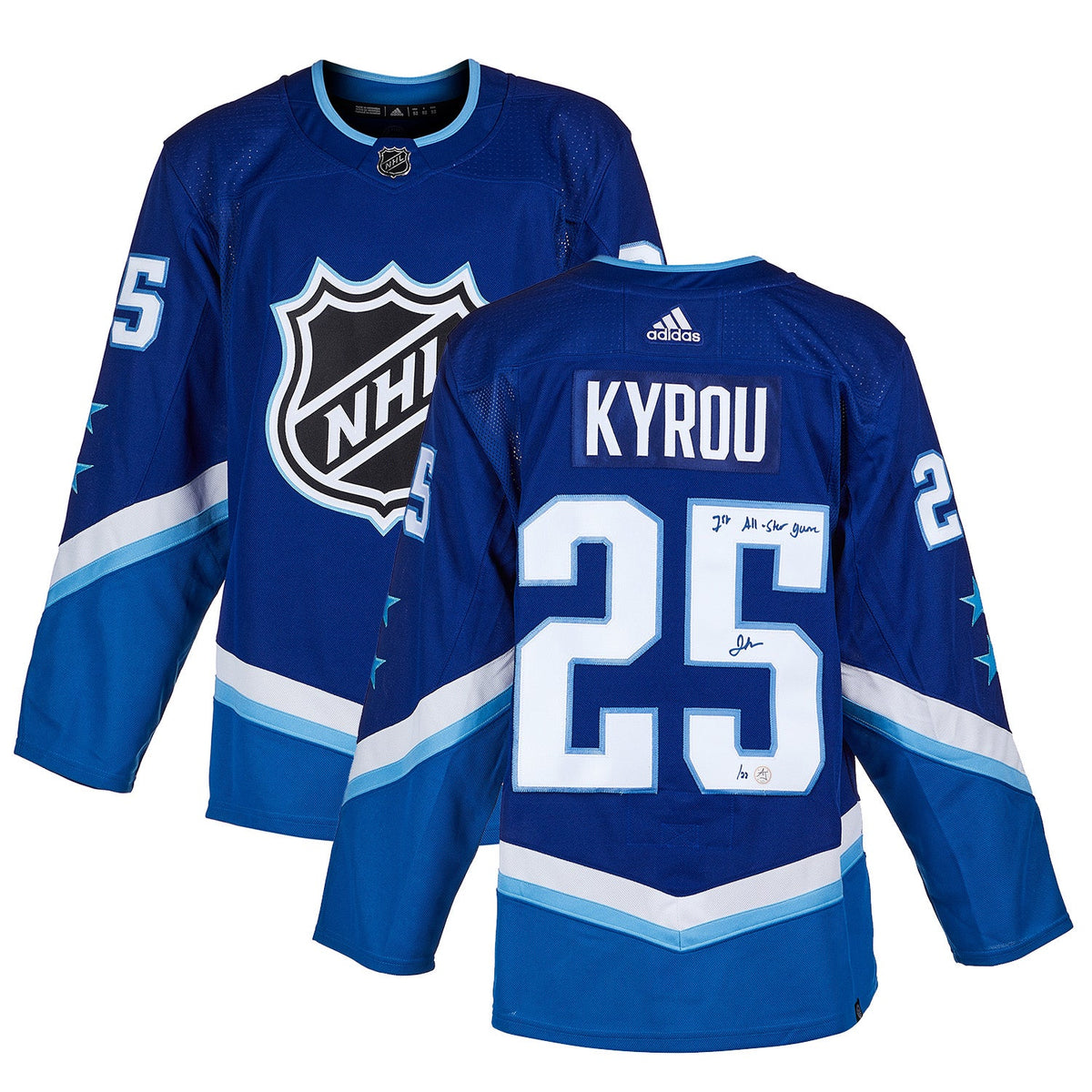 Jordan Kyrou Signed 2022 NHL All-Star 1st ASG adidas Jersey product image 3, provided for visual reference and product
