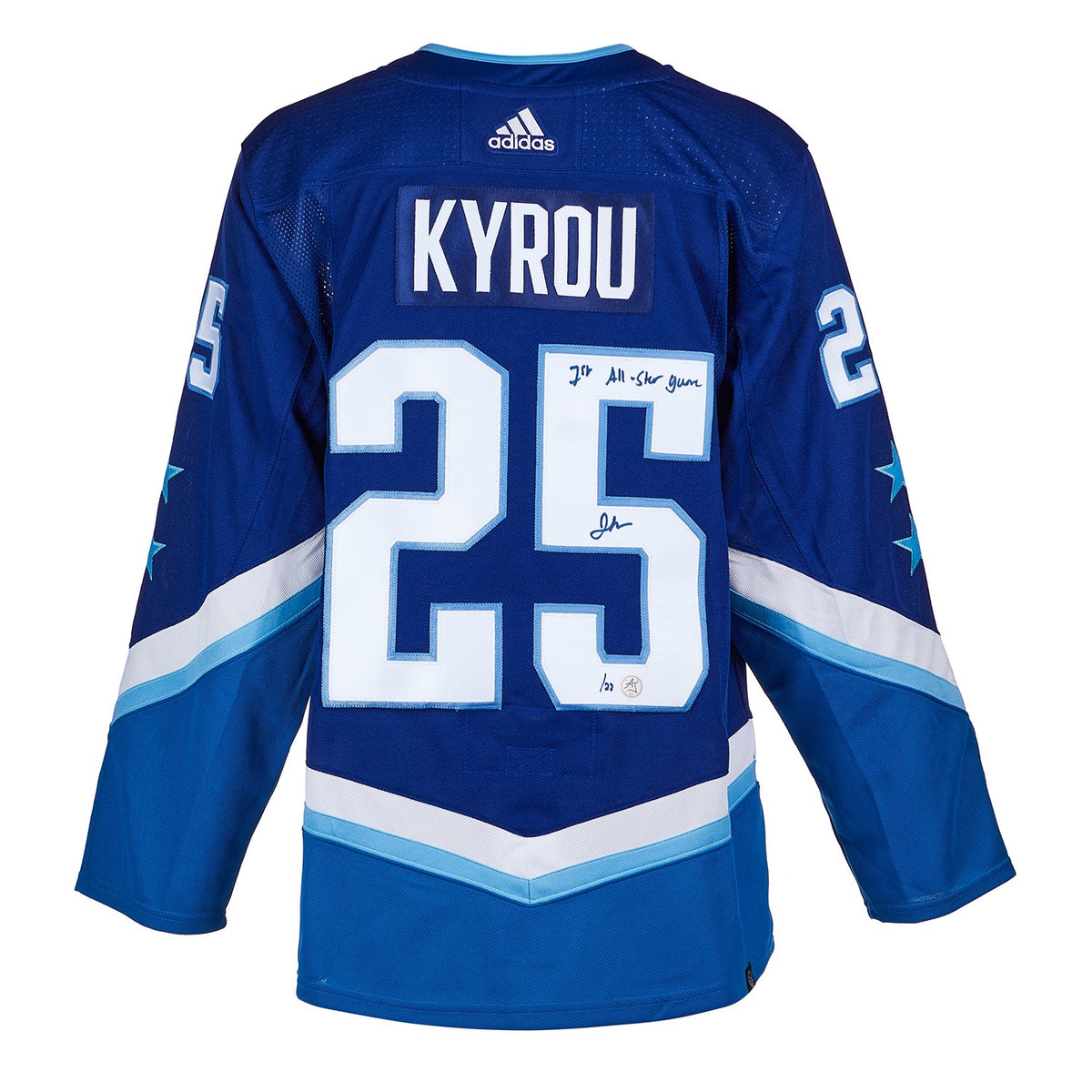 Jordan Kyrou Signed 2022 NHL All-Star 1st ASG adidas Jersey product image 1, provided for visual reference and product