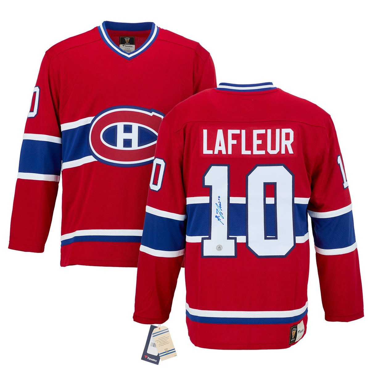 Guy Lafleur Signed Montreal Canadiens Fanatics Throwback Jersey product image 3, provided for visual reference and product