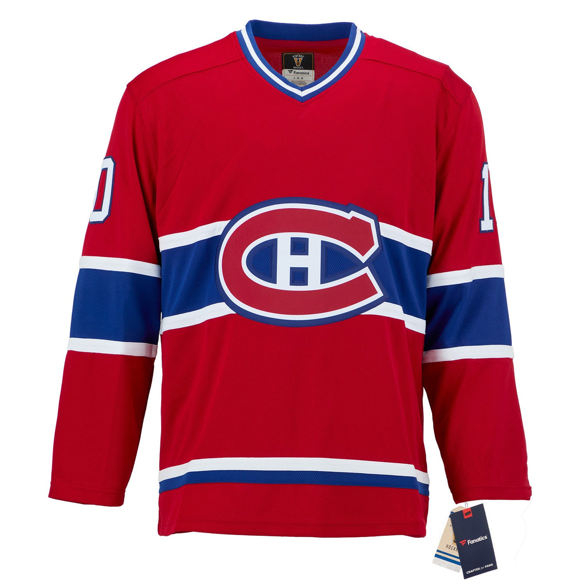 Guy Lafleur Signed Montreal Canadiens Fanatics Throwback Jersey product image 2, provided for visual reference and product