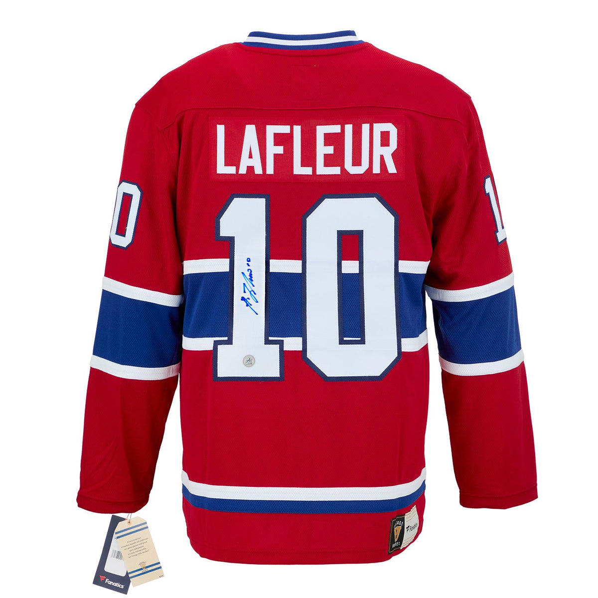 Guy Lafleur Signed Montreal Canadiens Fanatics Throwback Jersey product image 1, provided for visual reference and product