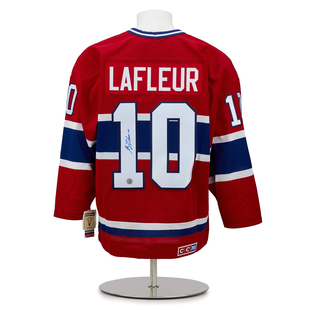 Guy Lafleur Autographed Montreal Canadiens Vintage CCM Jersey product image 1, provided for visual reference and product