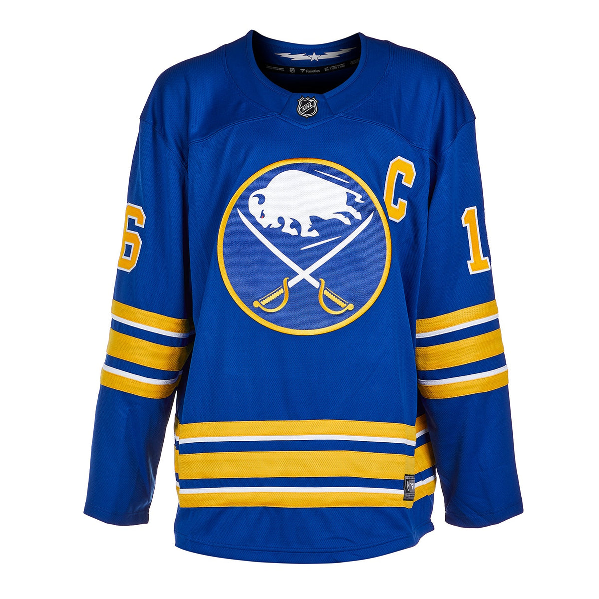 Pat LaFontaine Autographed Buffalo Sabres Fanatics Breakaway Jersey product image 2, provided for visual reference and