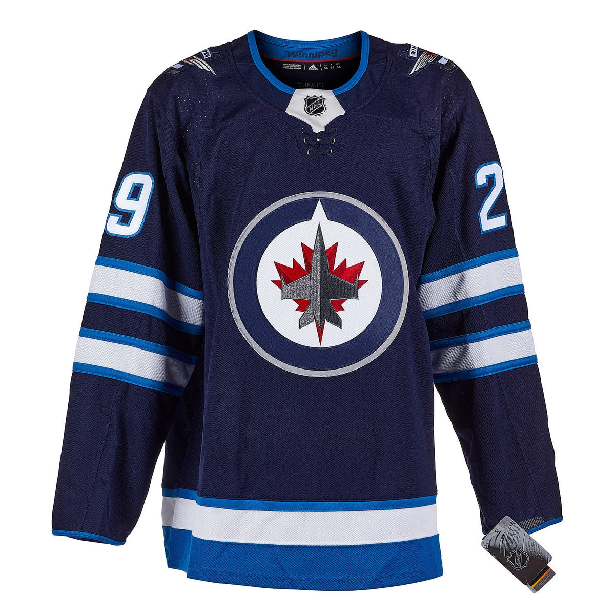 Patrik Laine Winnipeg Jets Signed & Dated 1st Game adidas Jersey #/29 product image 2, provided for visual reference and