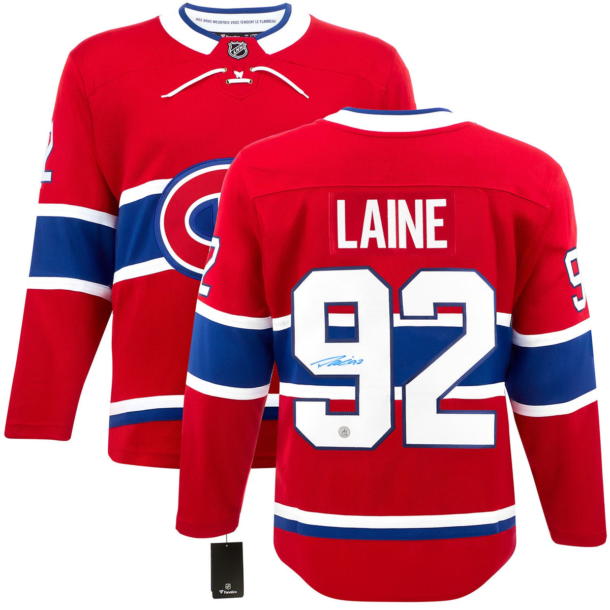 Patrik Laine Autographed Montreal Canadiens Fanatics Breakaway Jersey product image 3, provided for visual reference and