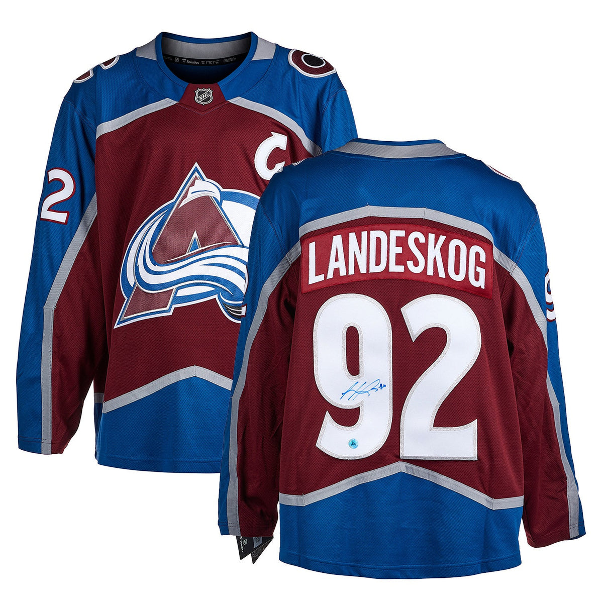 Gabriel Landeskog Autographed Colorado Avalanche Fanatics Breakaway Jersey product image 3, provided for visual reference