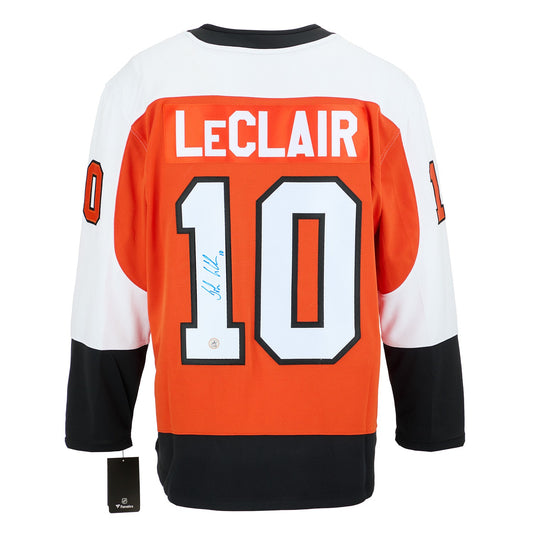 John Leclair Signed Philadelphia Flyers Fanatics Breakaway Jersey product image 1, provided for visual reference and product
