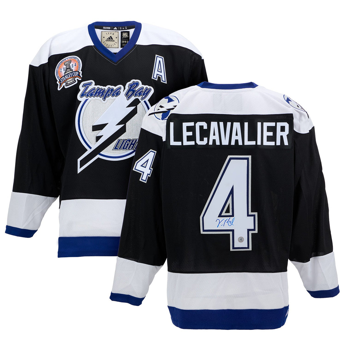 Vincent Lecavalier Tampa Bay Lightning Signed Stanley Cup adidas Jersey product image 3, provided for visual reference and