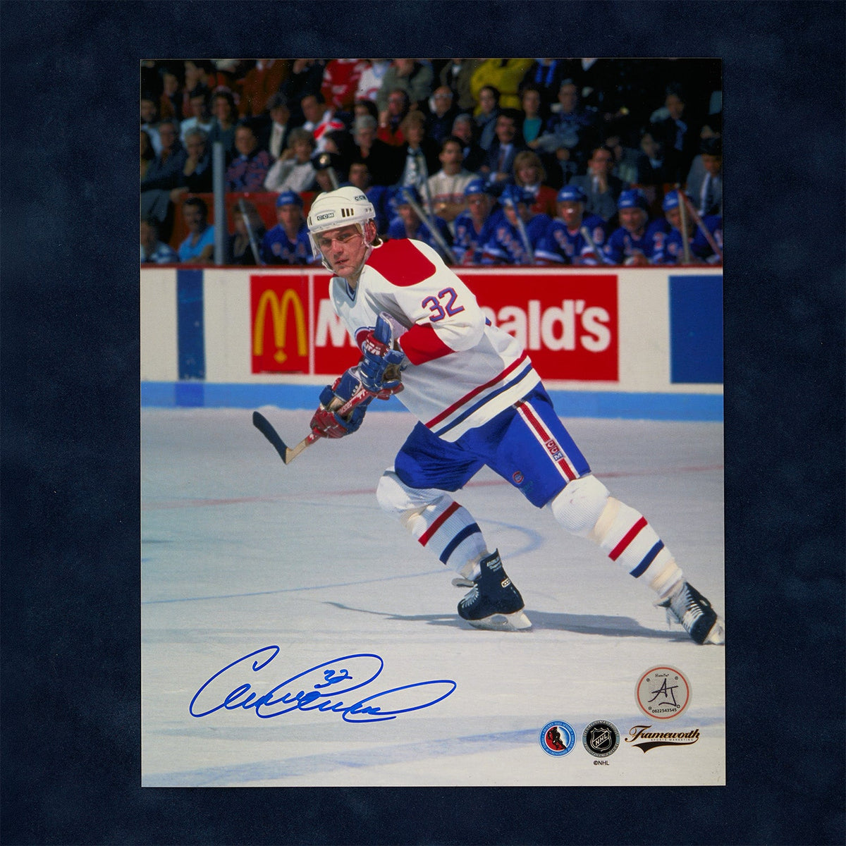 Claude Lemieux Signed Montreal Canadiens Game Action 8x10 Photo product image 1, provided for visual reference and product