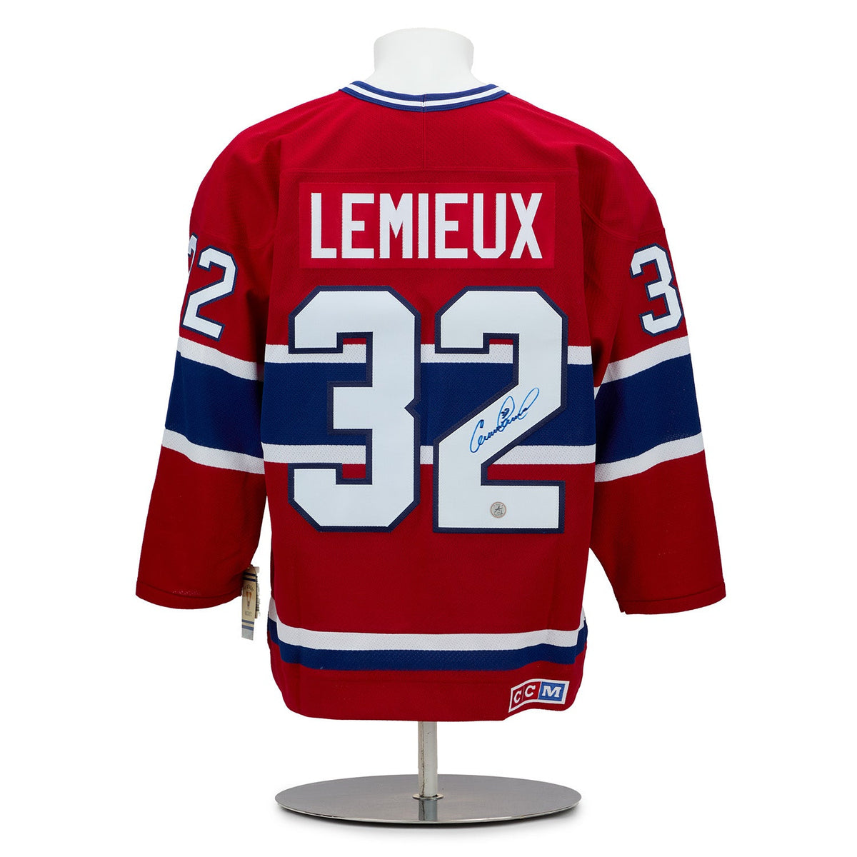 Claude Lemieux Autographed Montreal Canadiens Vintage CCM Jersey product image 1, provided for visual reference and product