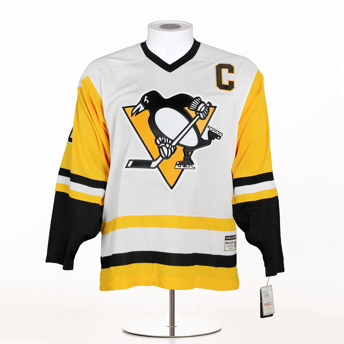Mario Lemieux Signed & Inscribed Pittsburgh Penguins Vintage CCM Authentic Jersey product image 2, provided for visual