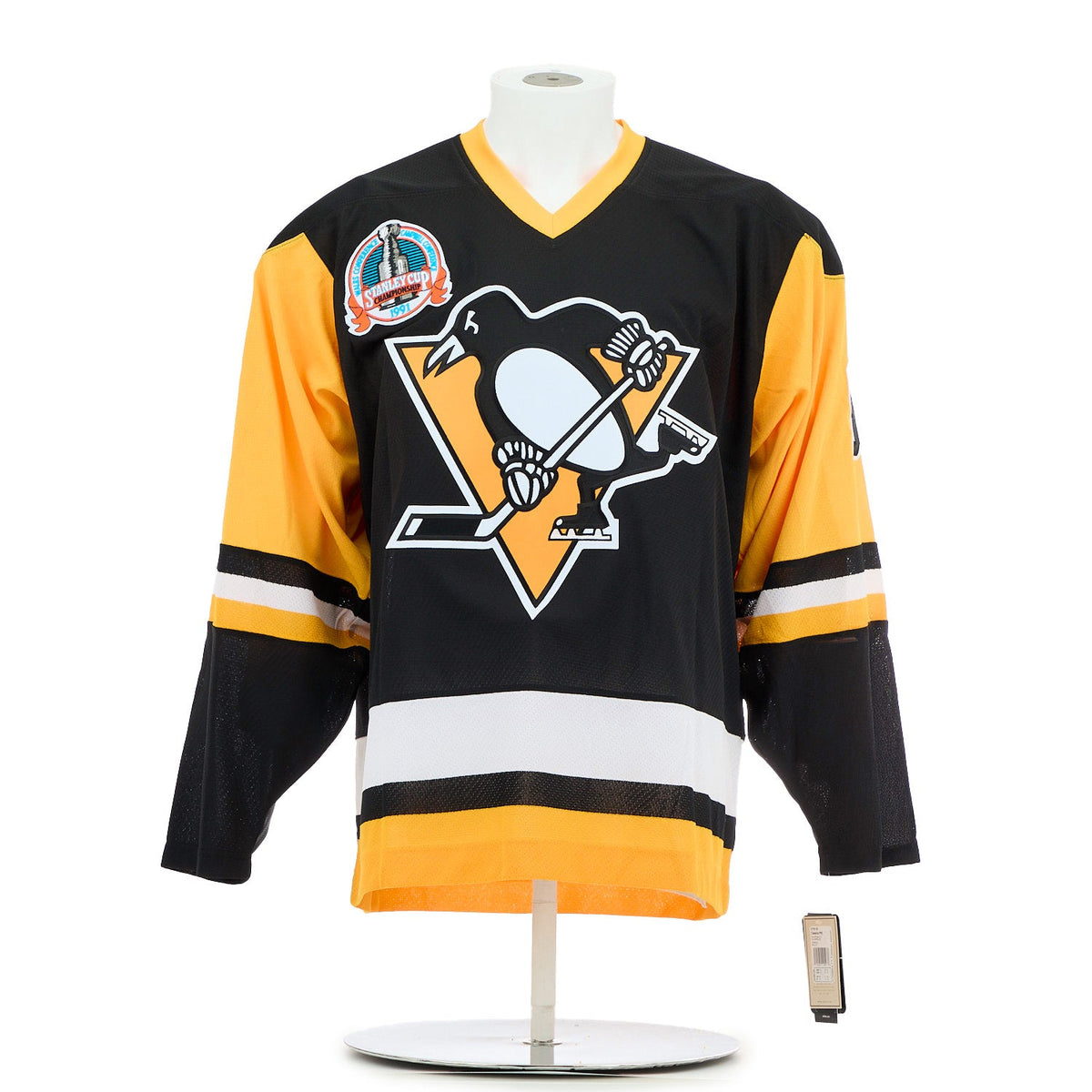 Pittsburgh Penguins Team Signed 1991 Stanley Cup adidas Jersey #42/91 product image 2, provided for visual reference and