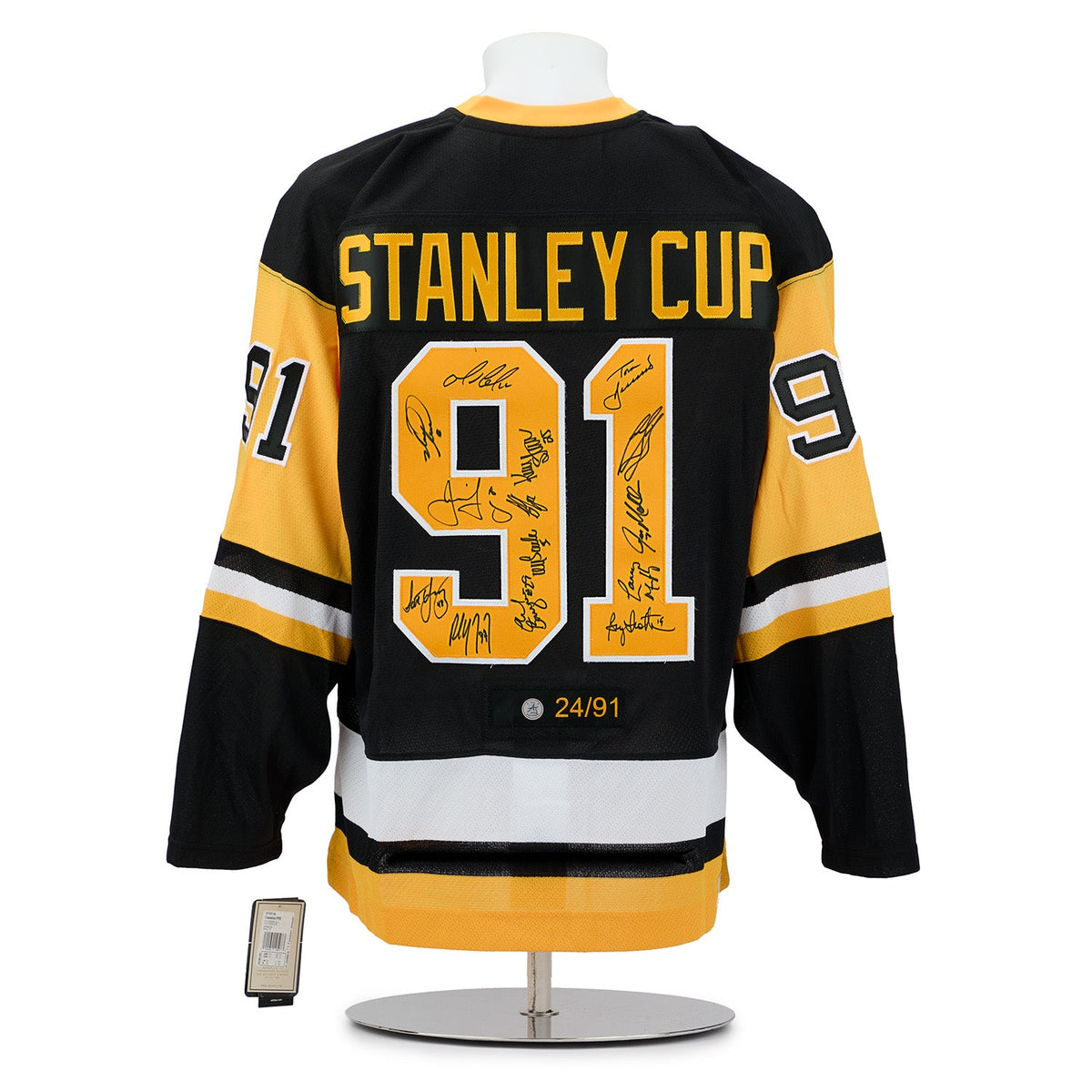 Pittsburgh Penguins Team Signed 1991 Stanley Cup adidas Jersey #24/91 product image 1, provided for visual reference and
