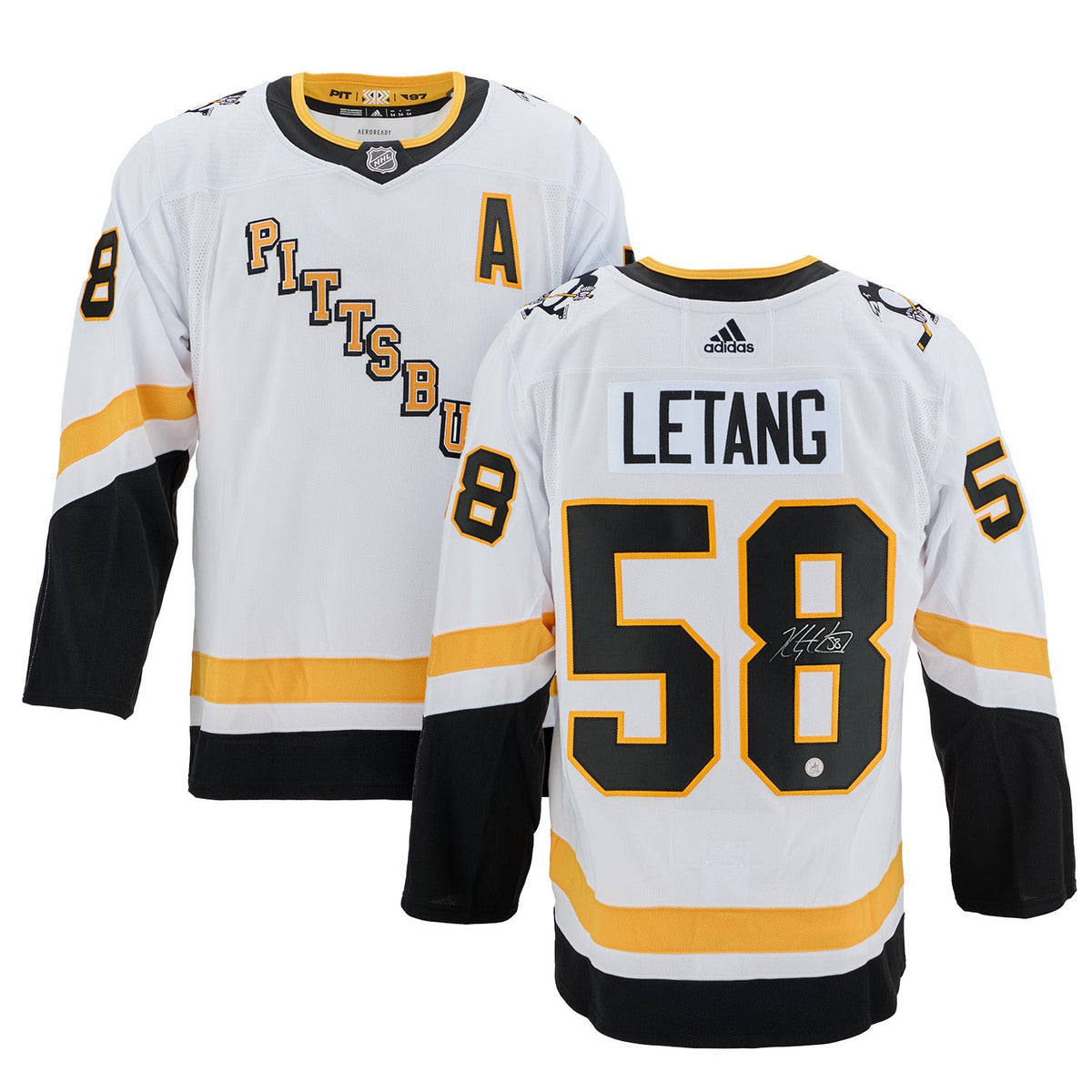 Kris Letang Signed Pittsburgh Penguins Reverse Retro adidas Jersey product image 3, provided for visual reference and