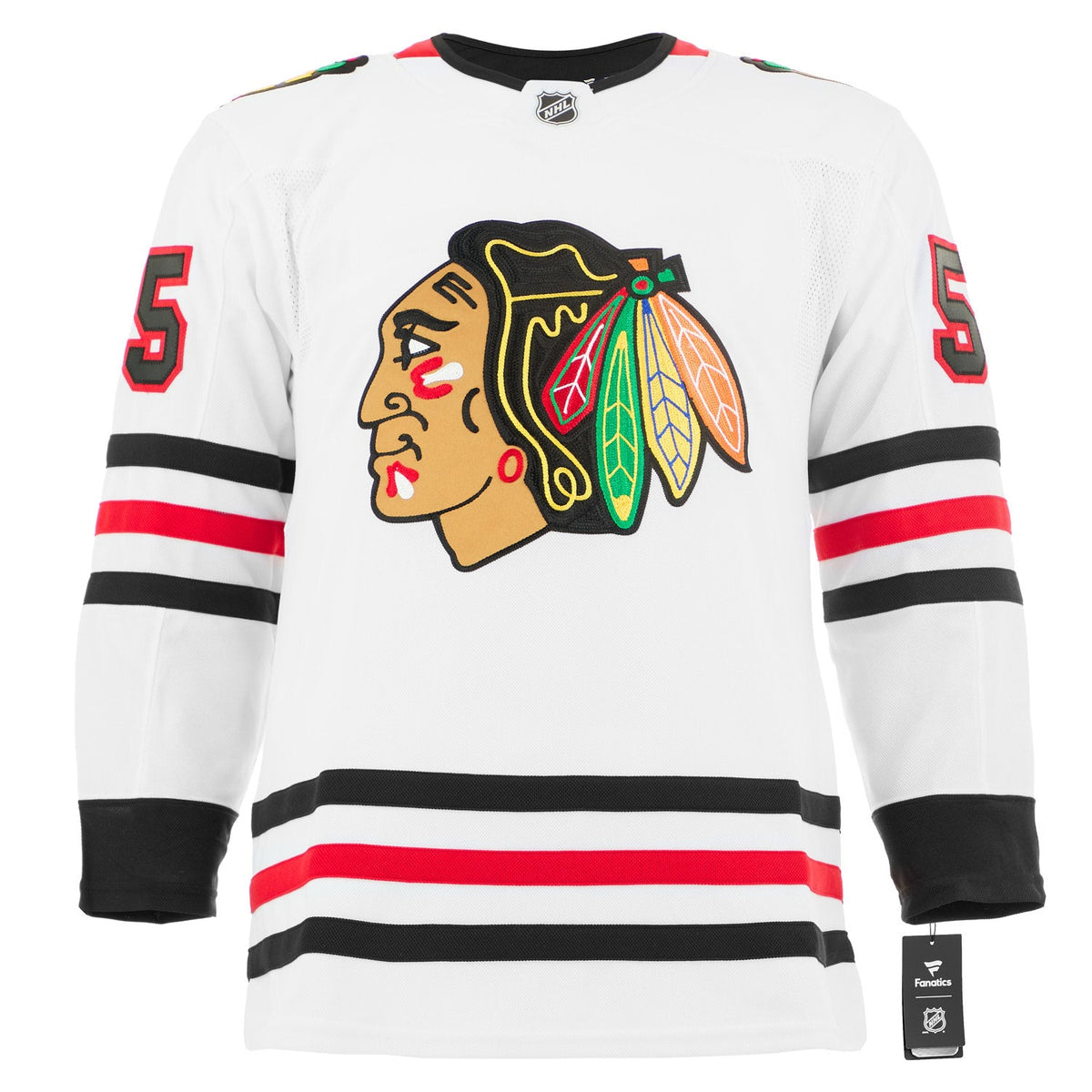 Artyom Levshunov Signed Chicago Blackhawks White Fanatics Premium Jersey product image 2, provided for visual reference and