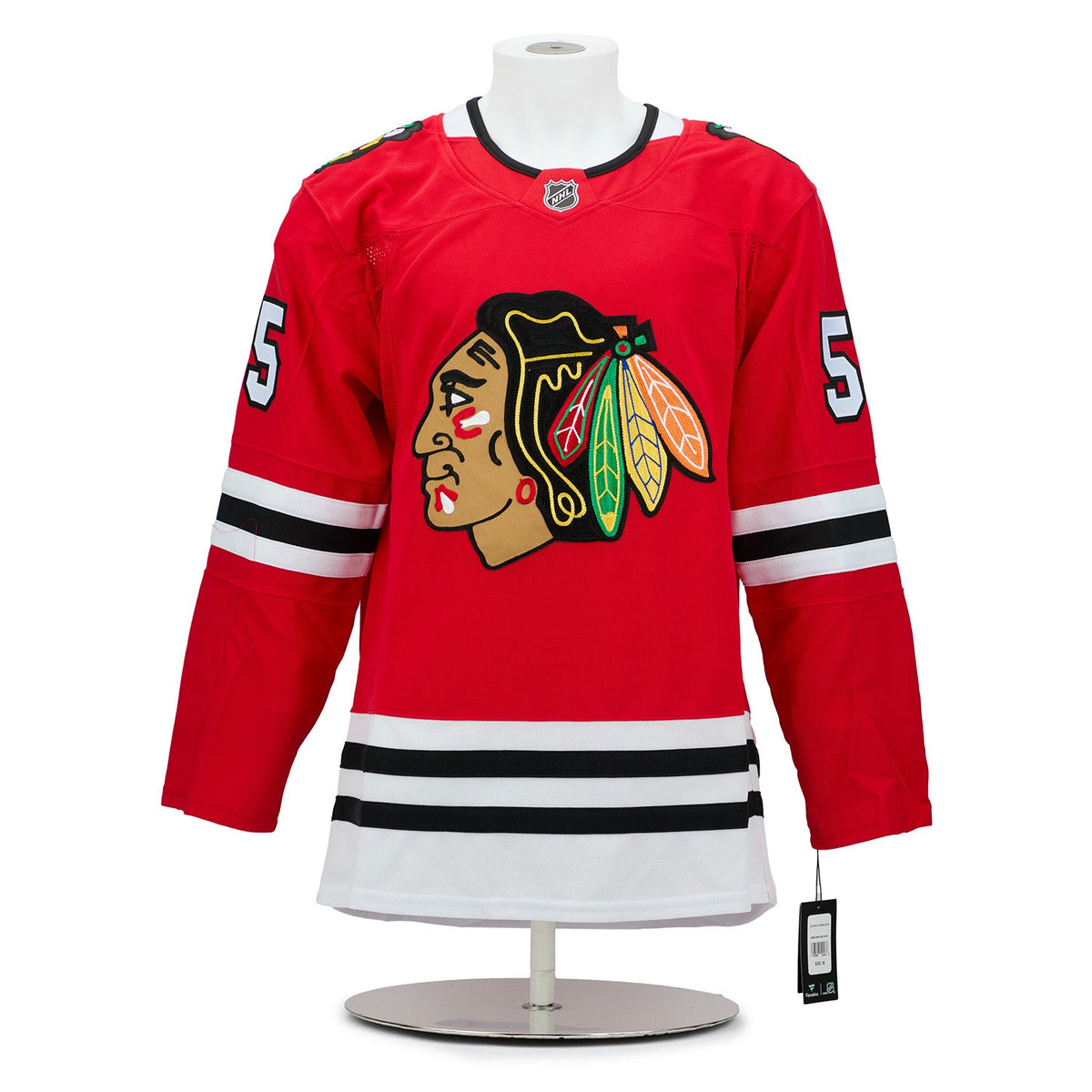 Artyom Levshunov Chicago Blackhawks Signed & Dated 1st Goal Jersey 1/55 product image 2, provided for visual reference and