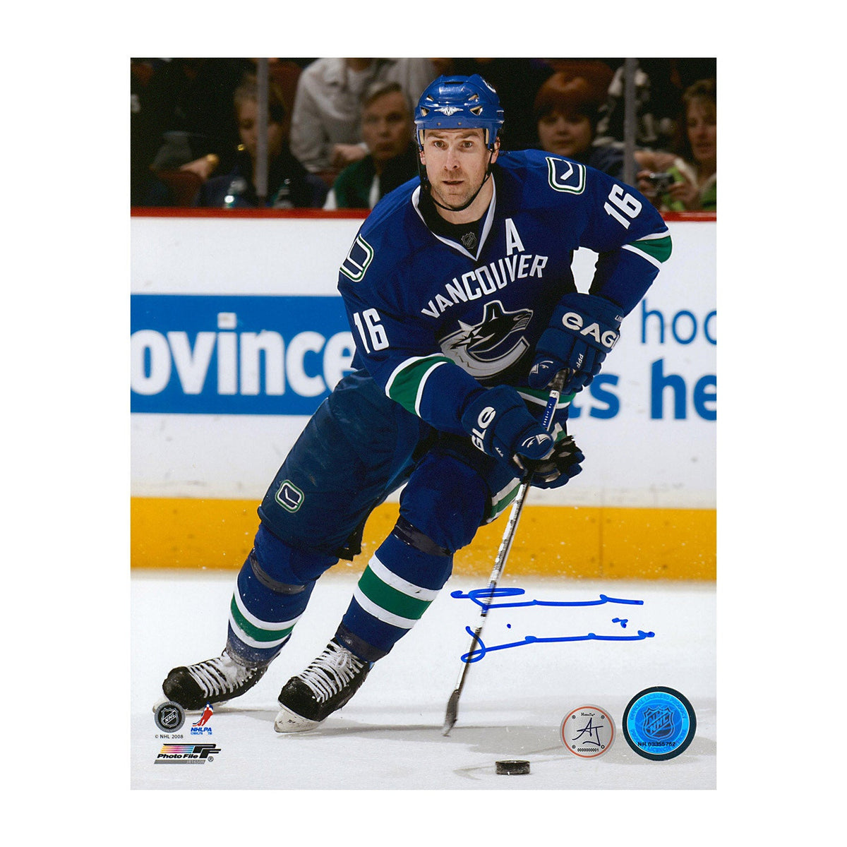 Trevor Linden Autographed Vancouver Canucks Game Action 8x10 Photo product image 1, provided for visual reference and