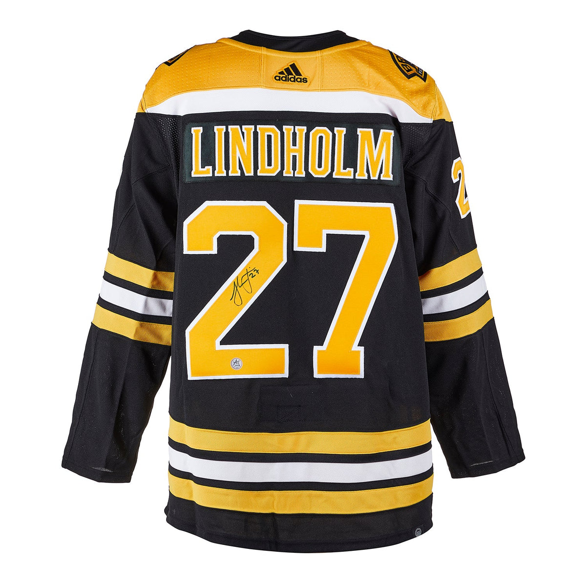 Hampus Lindholm Autographed Boston Bruins adidas Jersey product image 1, provided for visual reference and product detail