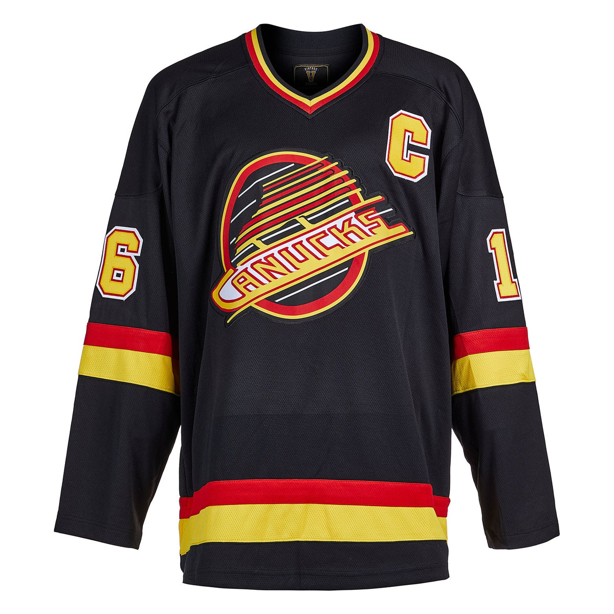 Trevor Linden Signed Vancouver Canucks Black Fanatics Throwback Jersey product image 2, provided for visual reference and