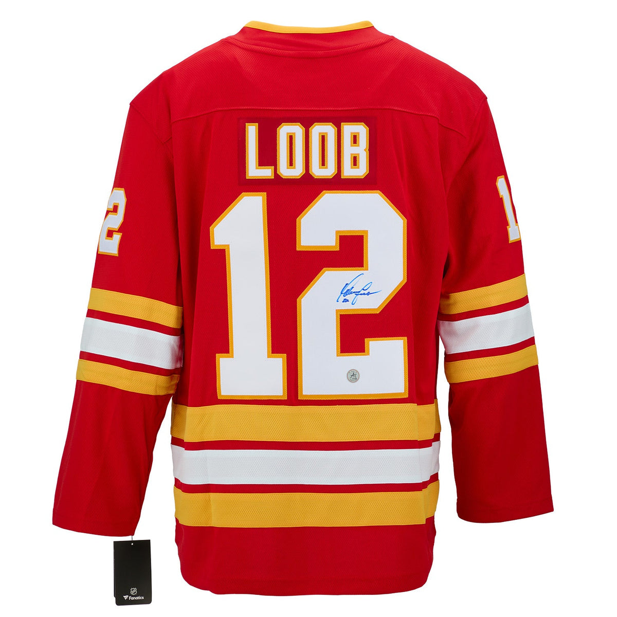 Hakan Loob Signed Calgary Flames Fanatics Breakaway Jersey product image 1, provided for visual reference and product detail