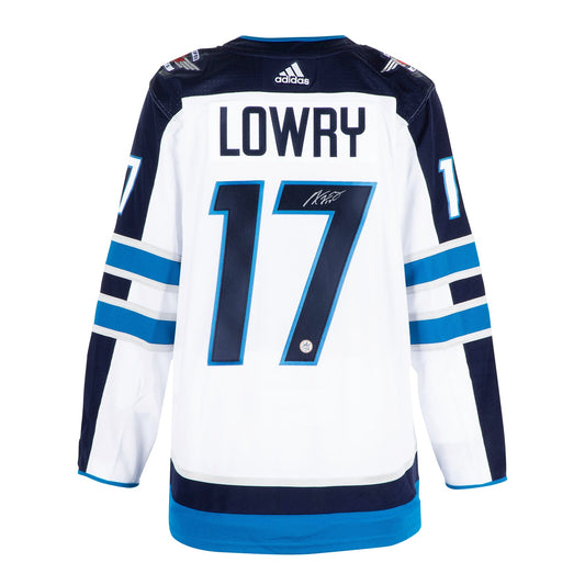 Adam Lowry Autographed Winnipeg Jets White adidas Jersey product image 1, provided for visual reference and product detail