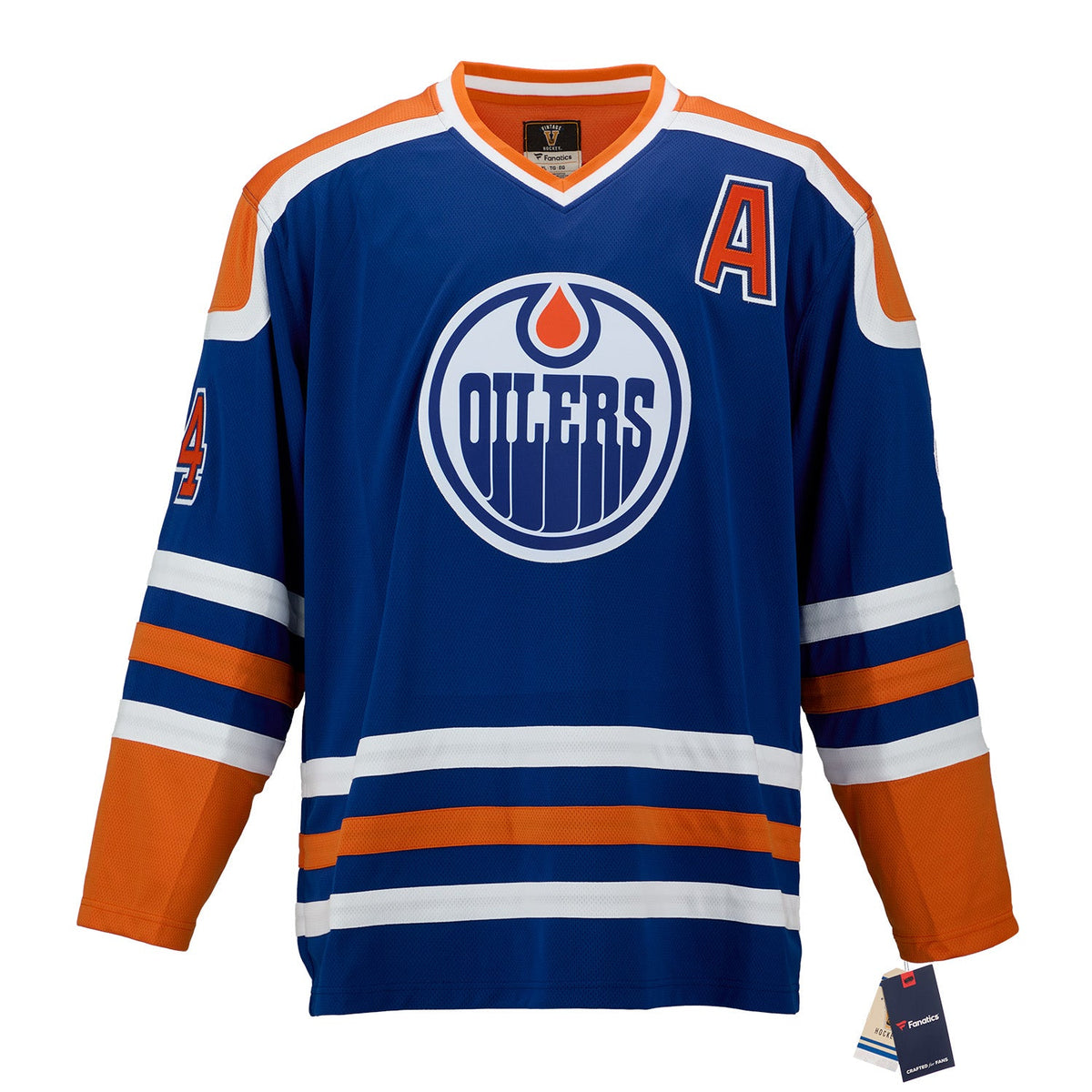 Kevin Lowe Autographed Edmonton Oilers Fanatics Throwback Jersey product image 2, provided for visual reference and product