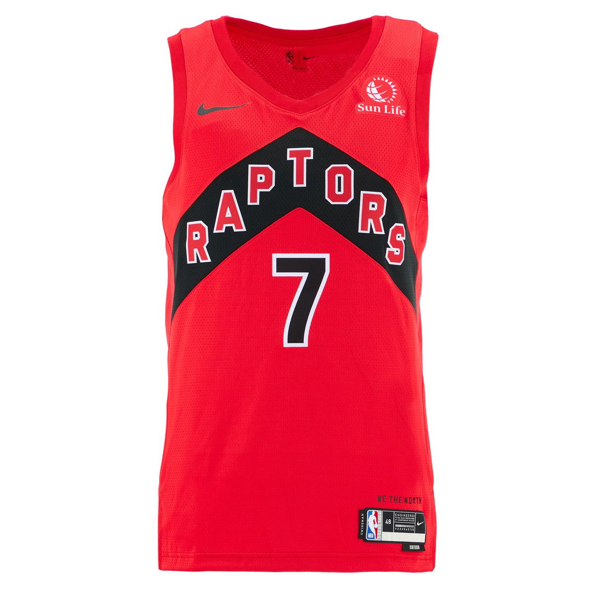 Kyle Lowry Autographed Toronto Raptors Red Nike Swingman Jersey product image 2, provided for visual reference and product