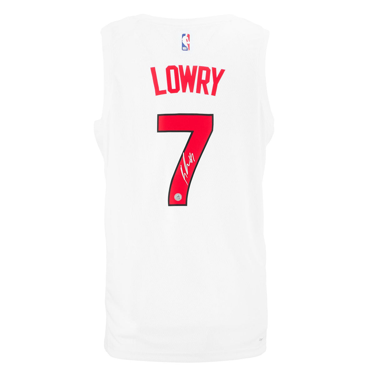 Kyle Lowry Signed Toronto Raptors White Nike Swingman Jersey product image 1, provided for visual reference and product