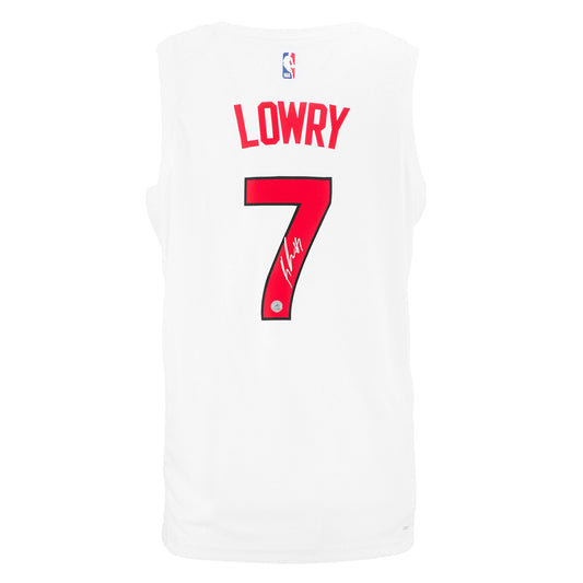 Kyle Lowry Signed Toronto Raptors White Nike Swingman Jersey product image 1, provided for visual reference and product