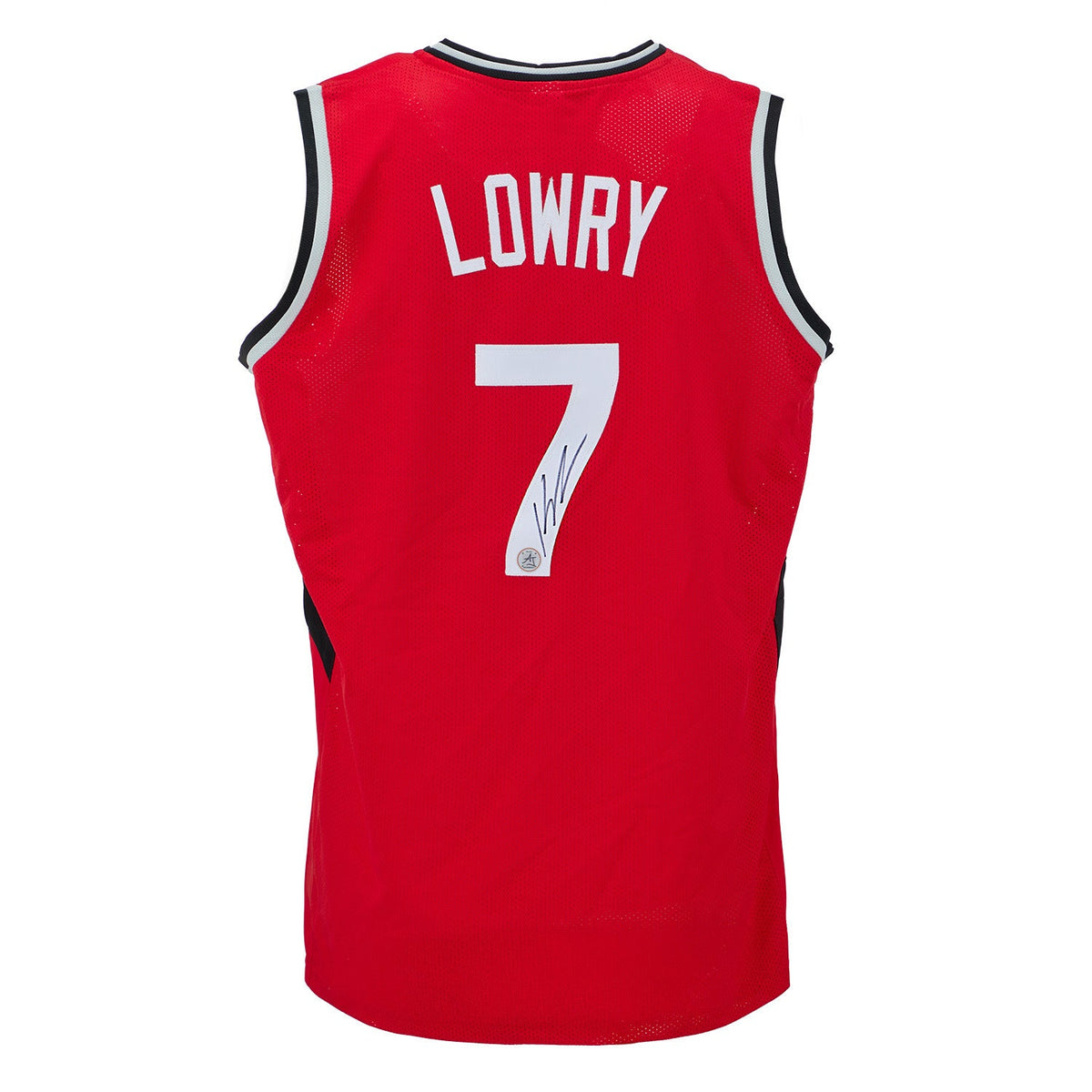Kyle Lowry Autographed Toronto Basketball City Design Jersey product image 1, provided for visual reference and product