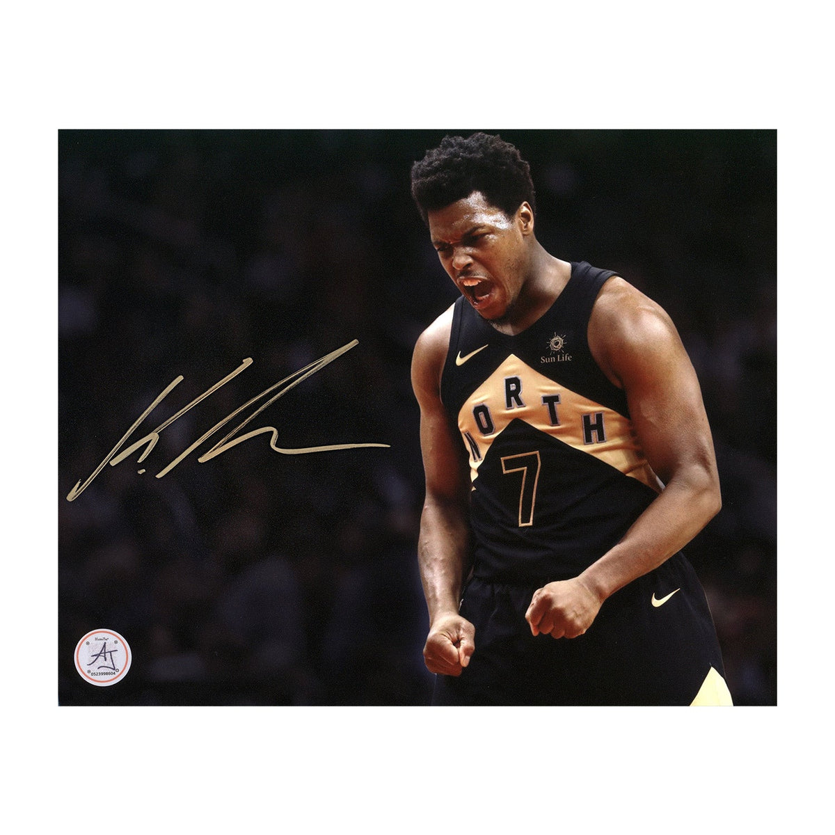 Kyle Lowry Autographed Toronto Raptors OVO Alternate Jersey 8x10 Photo product image 1, provided for visual reference and