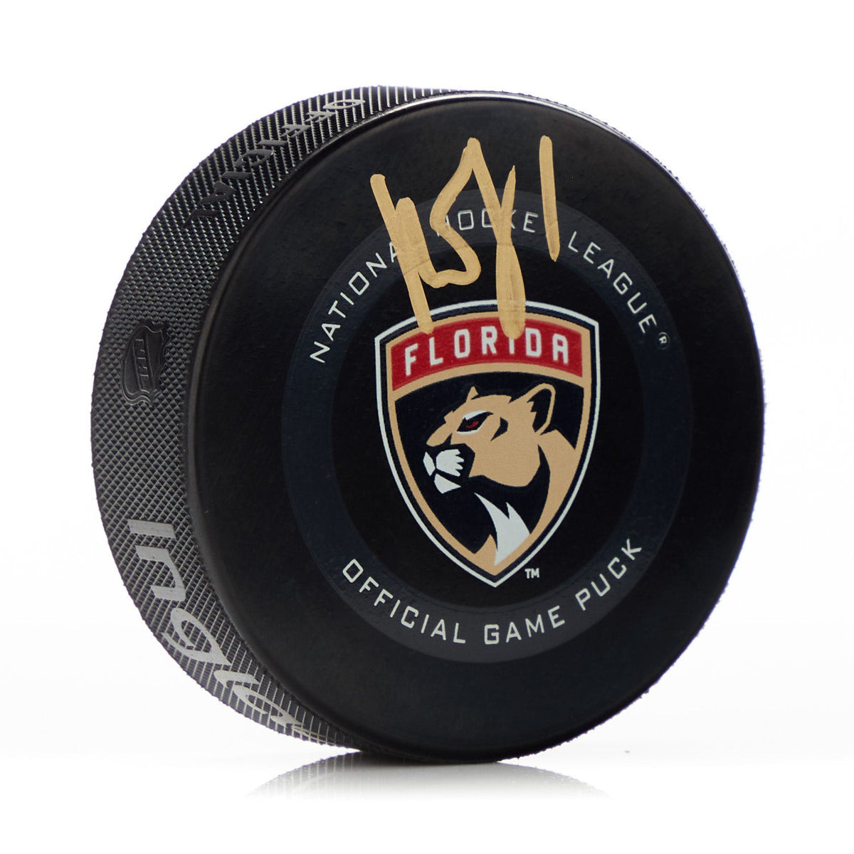 Roberto Luongo Signed Florida Panthers Official Game Puck product image 1, provided for visual reference and product detail