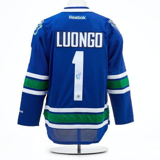 Roberto Luongo Signed Vancouver Canucks Alt Rink Logo Vintage Reebok Jersey product image 1, provided for visual reference