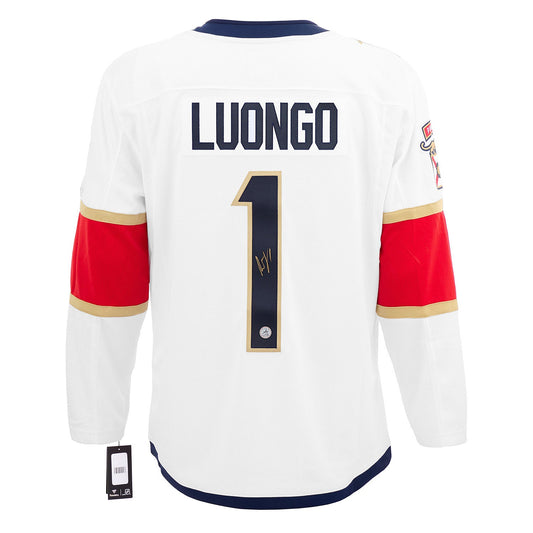 Roberto Luongo Signed Florida Panthers White Fanatics Breakaway Jersey product image 1, provided for visual reference and