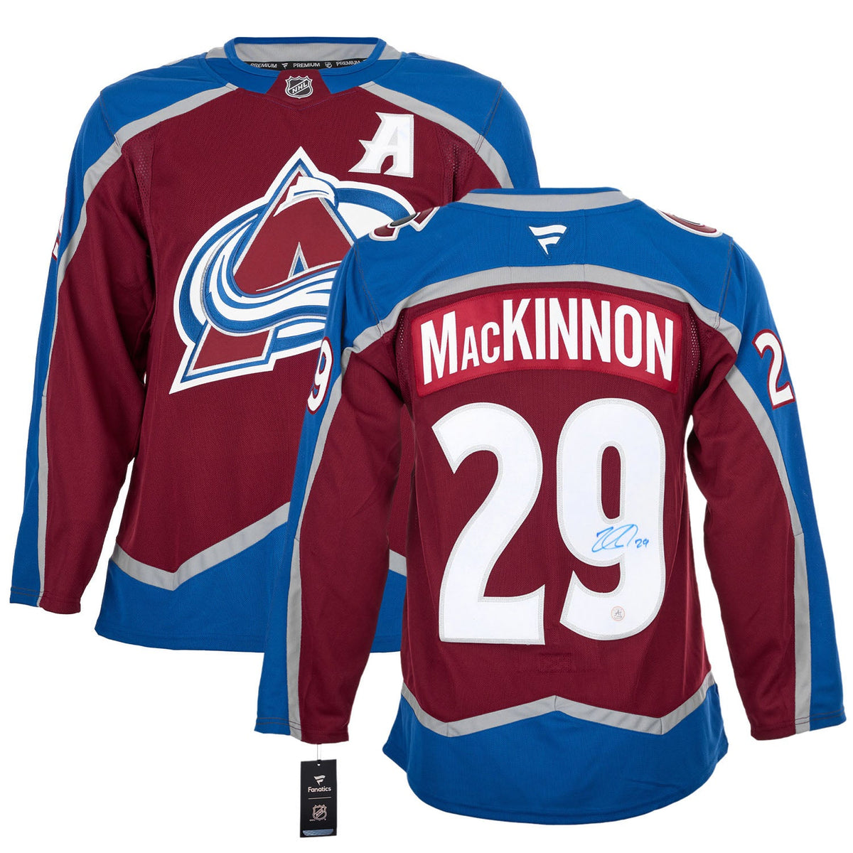 Nathan Mackinnon Signed Colorado Avalanche Fanatics Premium Jersey product image 3, provided for visual reference and