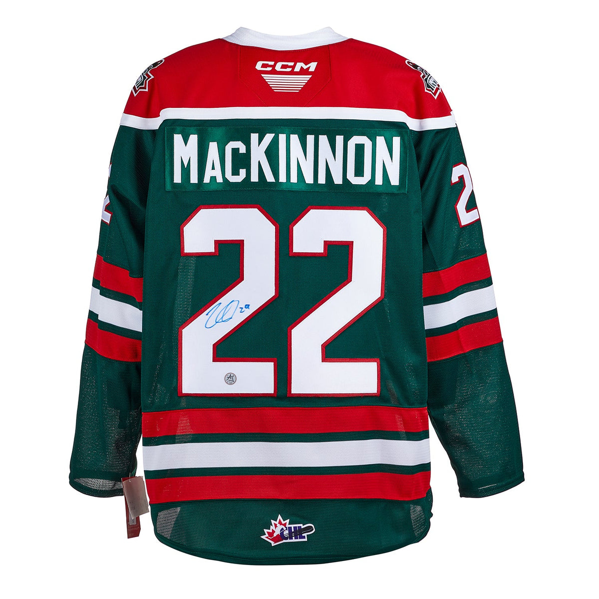 Nathan MacKinnon Signed Halifax Mooseheads CHL CCM Jersey product image 1, provided for visual reference and product detail
